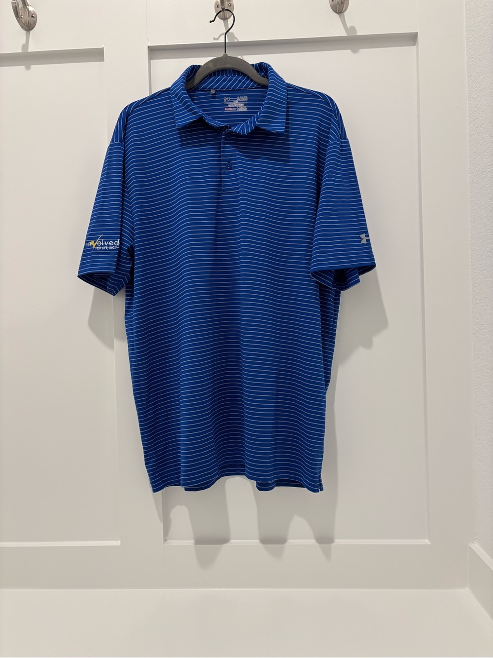 Under Armour Men's Blue Striped Polo Shirt